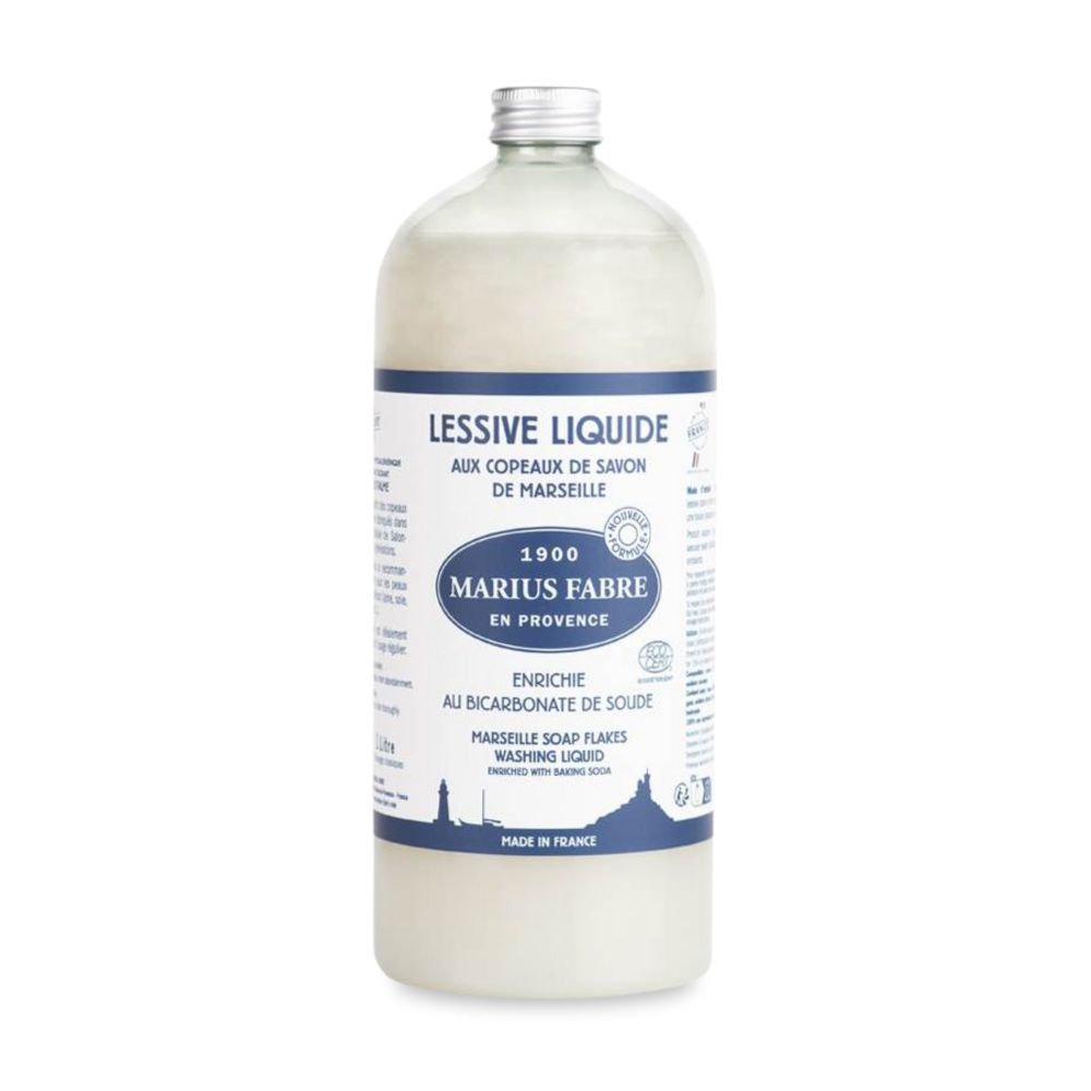 Lessive liquide aux copeaux de savon de Marseille et bicarbonate